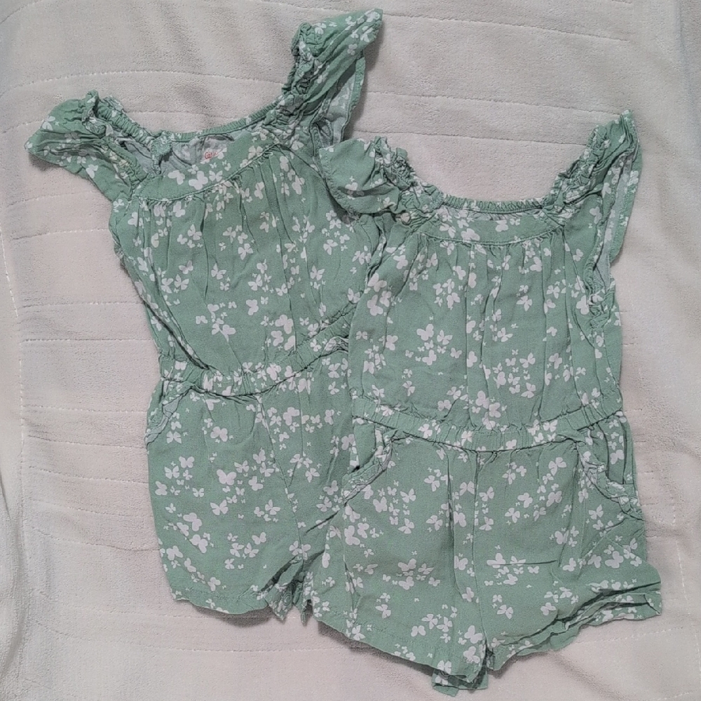 Cat & Jack Mint Green Floral Romper